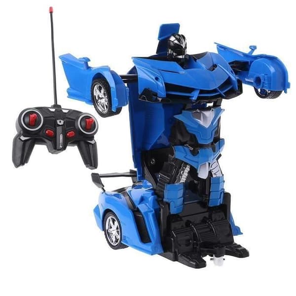 Fjernstyret elektrisk bil Transformers - Blå - 360° rotation - Én-knaps transformation Blå