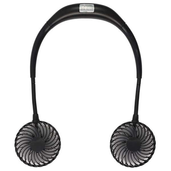 Ventilator - Jetlag - Genopladelig - Halskæde - Lysende - Sort Svart