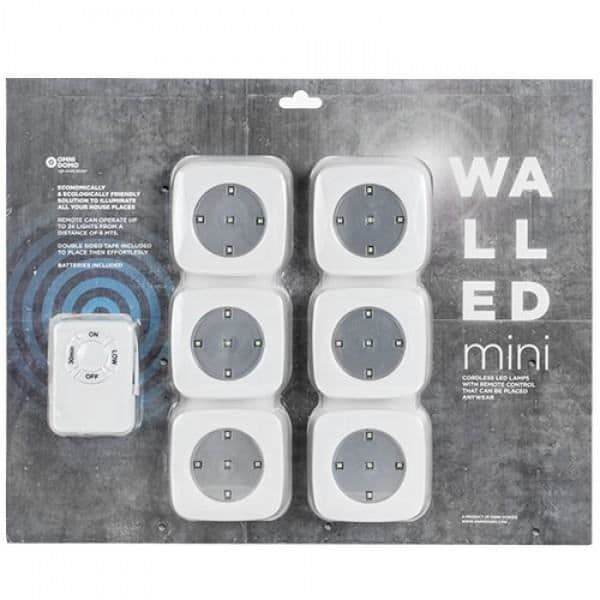 Spotlights LED - Pack med 6 - Fjärrstyrda - Vit - Inomhus Vit