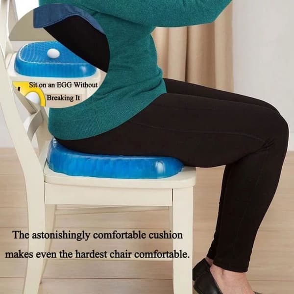 Egg Sitter Sittdyna Ortopedisk Gel Sittdyna Andas Honeycomb Memory Foam Komfortkudde Sovkudde