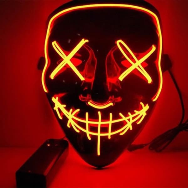 Purge LED-valomaski Halloweenia varten - Punainen Röd