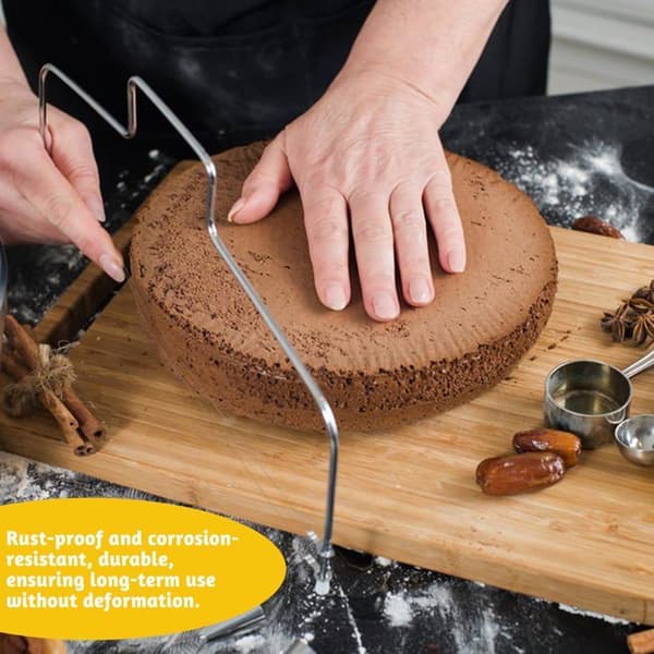 Kagekniv - 1 stk, 32cm rustfrit stål divider - Højdejusterbar, bagværk Etikette