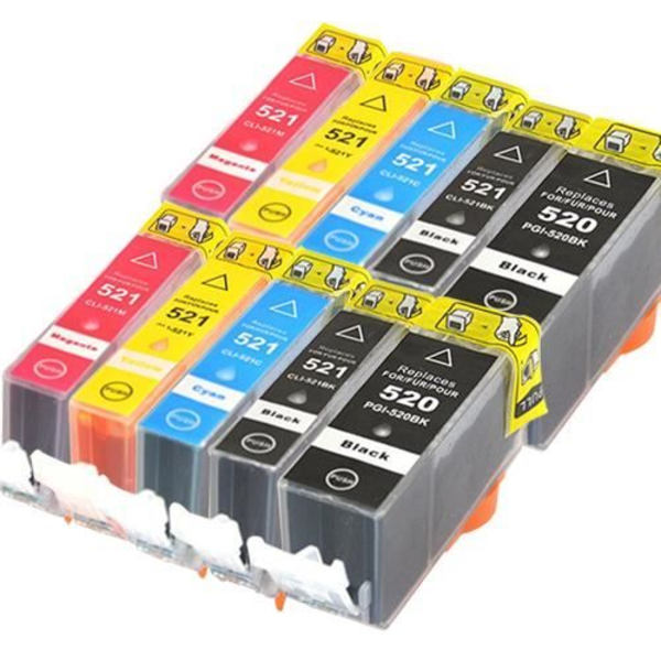 Kompatibla bläckpatroner Canon PGI-520-CLI-521 - 10-pack