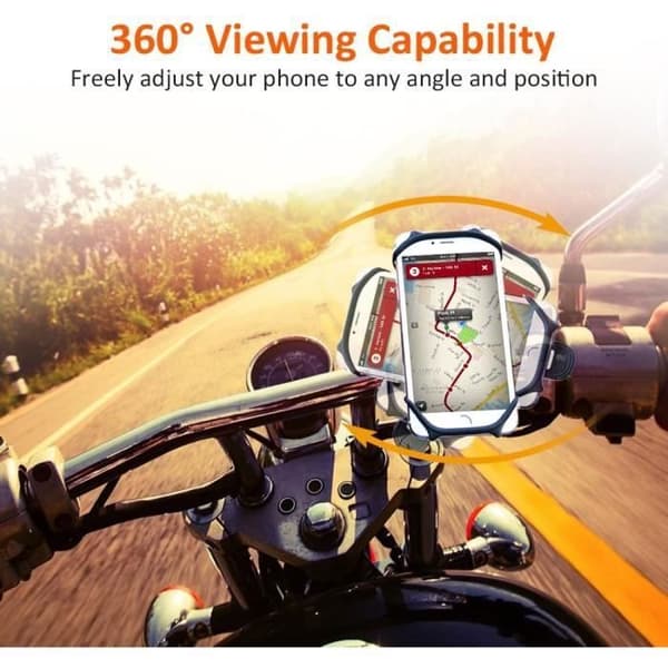 Telefonholder til cykel - SNAKIOX - Universal - 360° rotation - Hurtig installation - Stødresistent