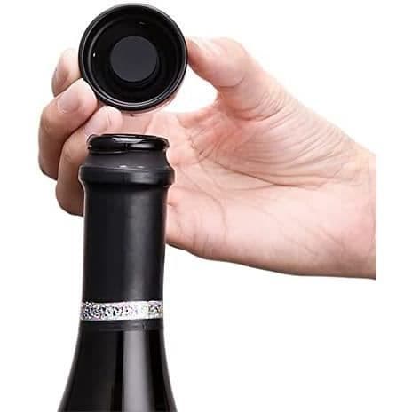 Set med 4 silikonvinproppar, återanvändbara champagneproppar, förseglade flaskproppar för rött vin, C A431