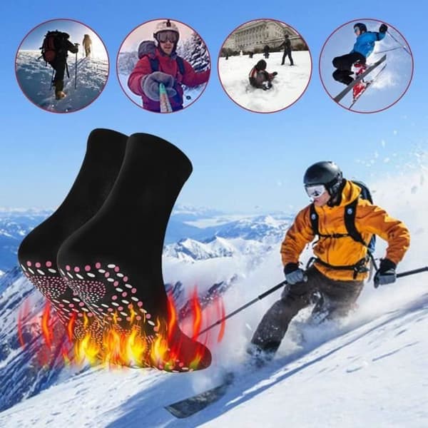 Termiske Sokker - Ski - Sort - Åndbar svart S/M