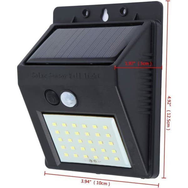 Solcellelampe - YYV - 30 LED - IP65 Vandtæt - Bevægelsessensor - Trådløs