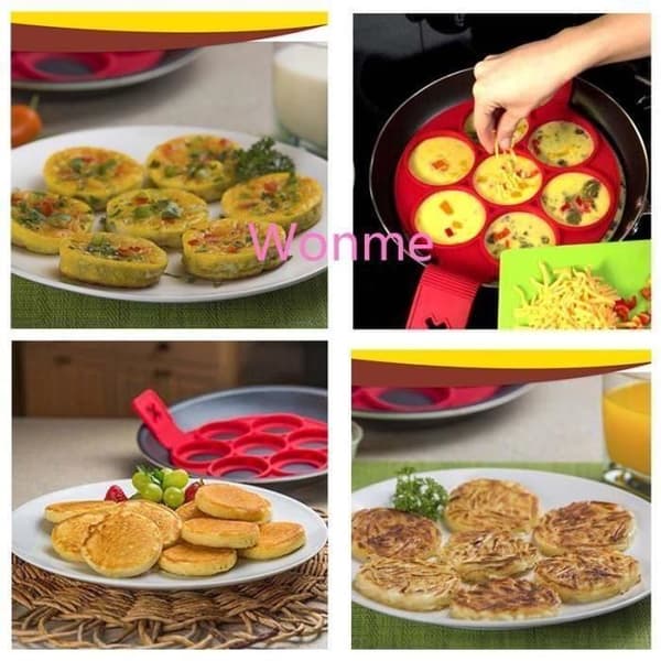 Matlagningsverktyg - Starflex - Flippin' Fantastic - Silikon - 7 Mini Blinis - Röd Röd