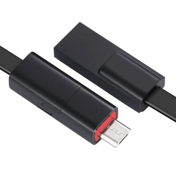Data- og opladningskabel - WEWOO - USB-A til Micro USB - Reparerbar - Smart chip - Hurtig opladning svart