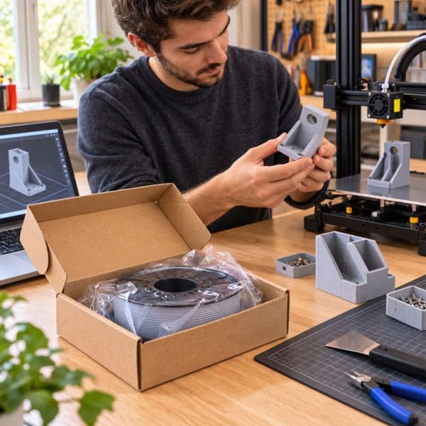 Filament PLA - OQONOS - Grå 1,75 mm 1 kg - Kompatibel med FDM/FFF - Temp. 190–230 °C