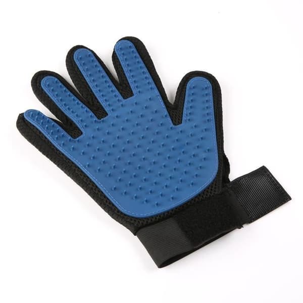 Plejehandsker - True Touch - Massage og pleje - Bløde - Blå - Til Hund og Kat Blå