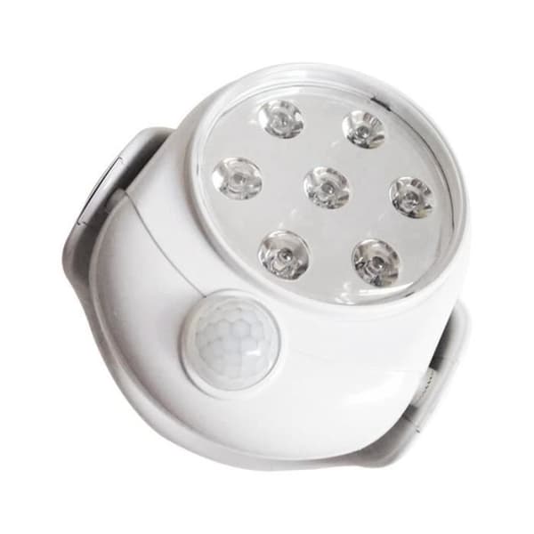 LED-lampe - 360° bevægelsessensor - Trådløs - Have - Hvid Vit