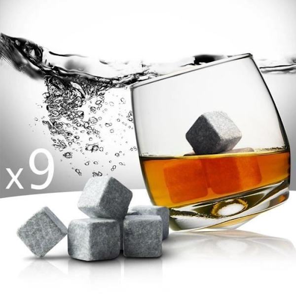 Parti med 9 whiskystenar