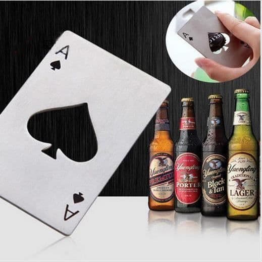 Olutpullonavaaja, teräksinen pokerimuotoinen