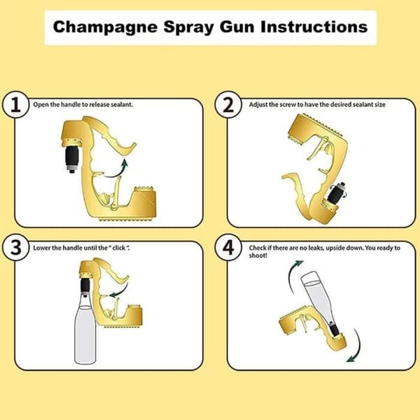 Champagnepistol - Vin Dispenser Fontän - ABS - Elegant Design - Multifunktionell -