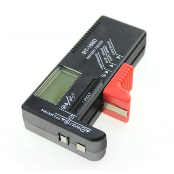 Batteritesteren, Digital batteritesteren til knapbatterier, Knapbatteritesteren, til AA, AAA, C, D, PP3, 9 V, 1,5 V19