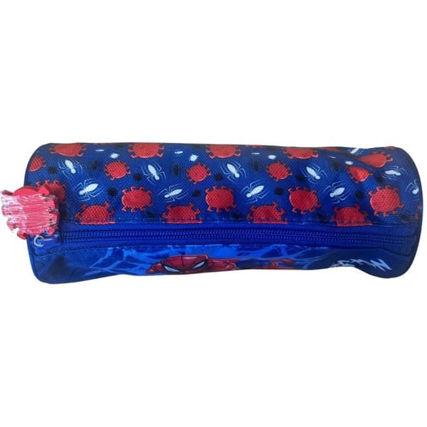 Børnetaske - Spiderman - Cylindrisk - Stor Kapacitet - Holdbart Polyester Blå röd