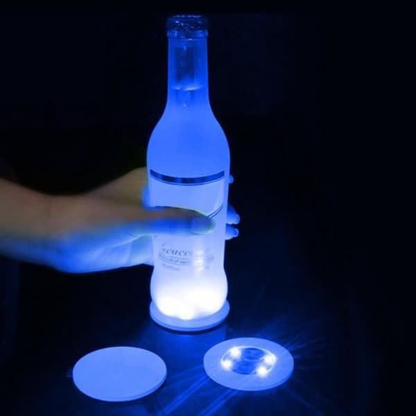 Itsekiinnittyvä coasters - Vihreä - LED-valot - Mukimatto - Joulukoriste Grön