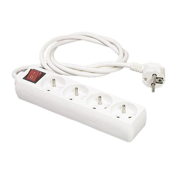 Blok 4 stik 2 poler + jord med afbryder Itc 308305