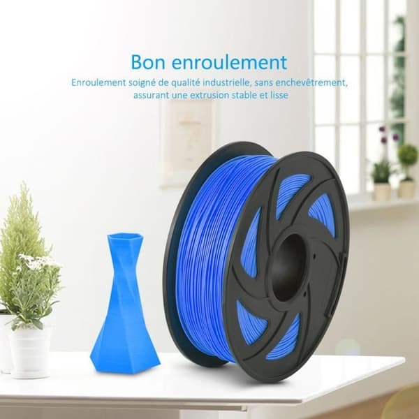Filament til 3D-printer - GBLIFE - PLA - 1,75 mm - 1 kg - Blå