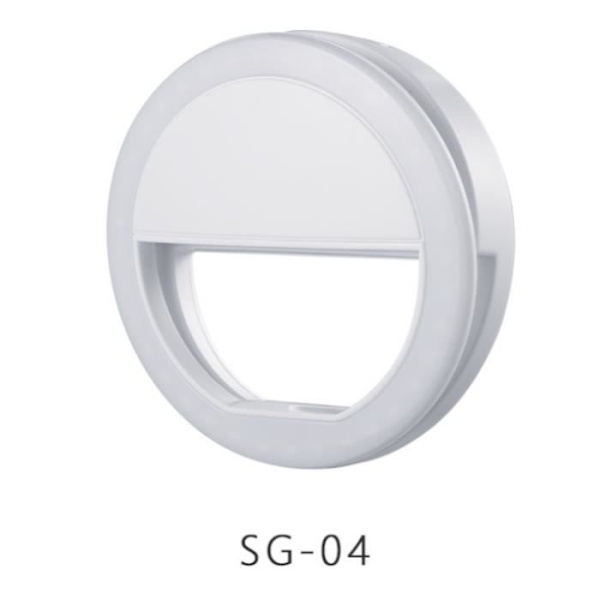 Justerbar Selfie Ring Light - Vit - Märke: Selfie Ring Light