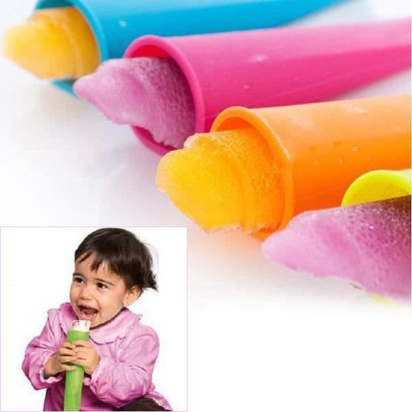 Popsicle-form - Push Up silikone - Individuelle propper - Multifarvet - 20 x 4 cm
