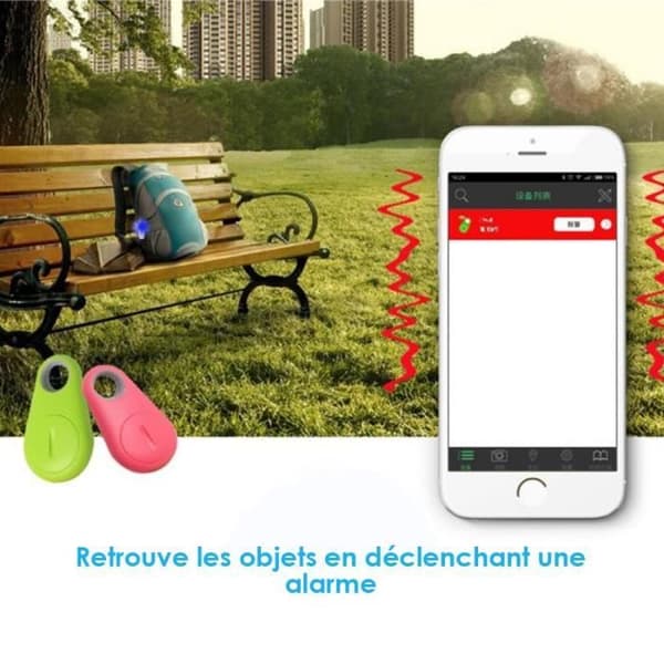 Bluetooth tyverialarm til smartphone (iOS & Android) - iTag - Hvid