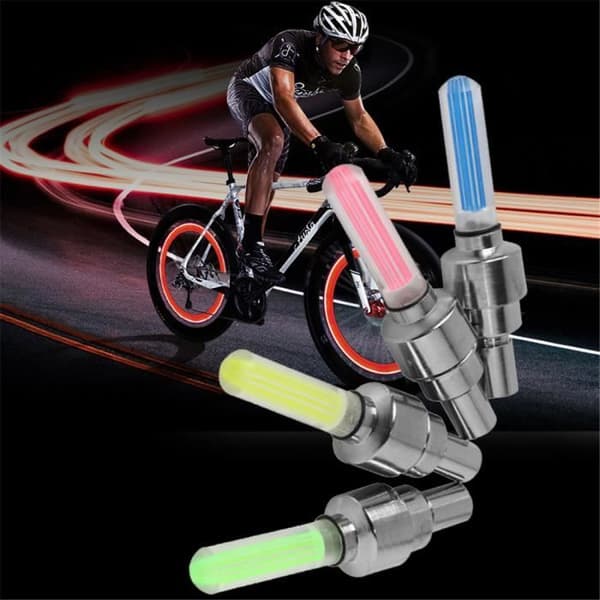cykel forlygte, Rød--Mini LED neon forlygte til cykel eger, baghjul lys til motorcykel, ventilhætte til dæk