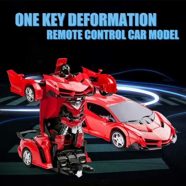 Fjernstyret Bil - Transformers - 2 i 1 - Rød - Unisex - 3 år og op Röd