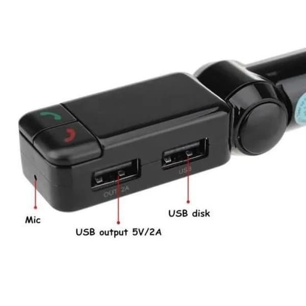 FM-lähetin - AS17488 - Bluetooth - USB-laturi - A2DP - Stereo - Musta