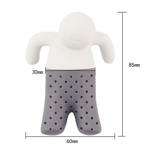 Silikone te-infuser i form af en lille mand