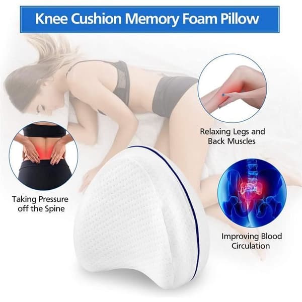 Kuddar för sidosömn, ortopediskt stöd, knästöd, benkudde, memory foam,