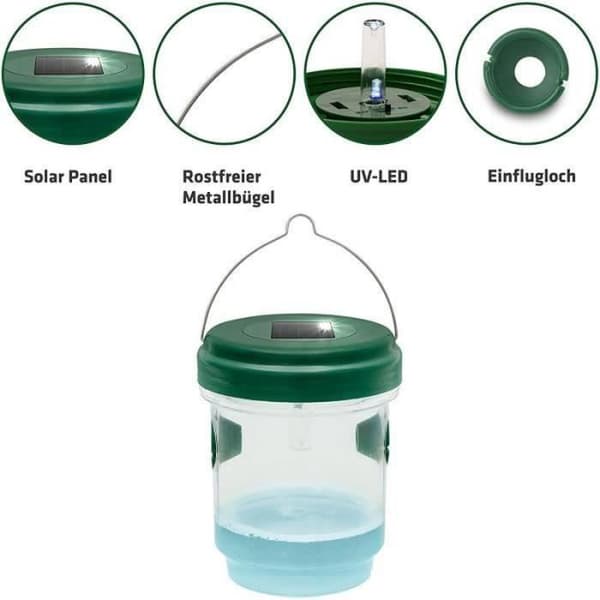 Flugfälla - CD14843 - Solenergi - 2st - Insektsavvisande - LED-ljus