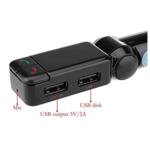 LCD bil Bluetooth MP3 Kit FM transmitter USB oplader håndfri til iPhone WSJ50428161A_1909
