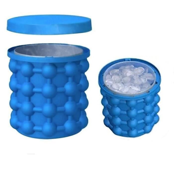 1 ST Iskubbricka Ice Cube Maker Silikonformar Ishink 2 i 1 Blue@H4