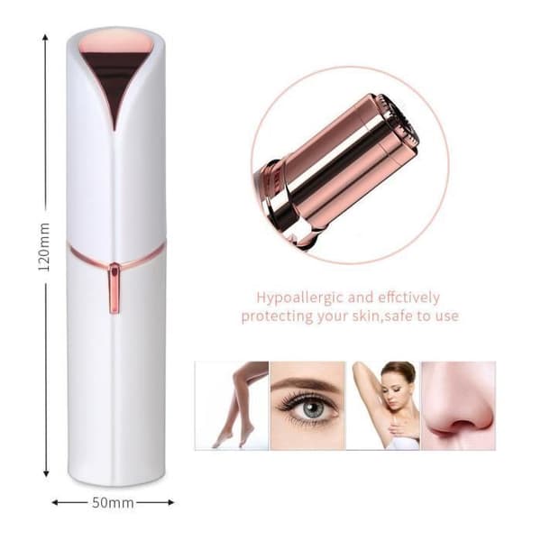 Smertefri epilator til ansigt og krop - Flawless - Mini design - Hvid
