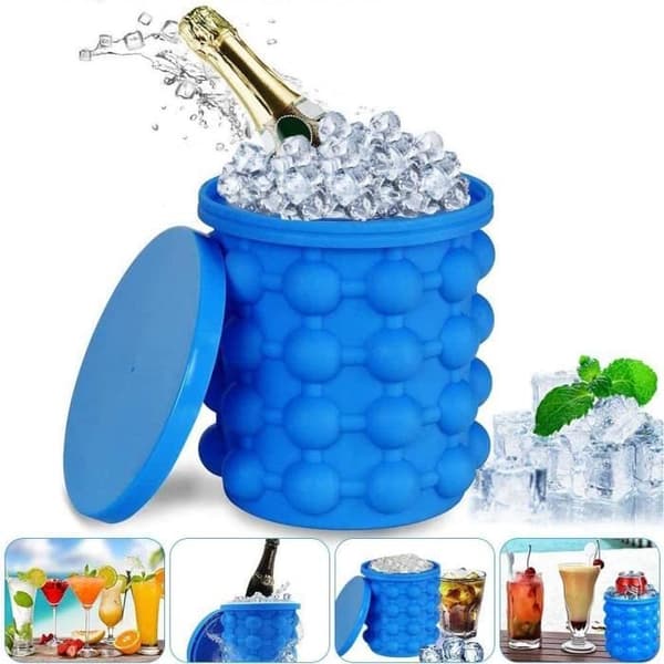 HUHUDAY IS LÅDA Bac agrave Glaccedilons Ice Cube Magic Ice Cube Maker Silikon Ice Cube Hink Ice Cube Form med lock222