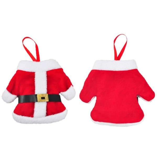 Julepynt - Julemand - 6 dele - Tøj - Rød - Unisex