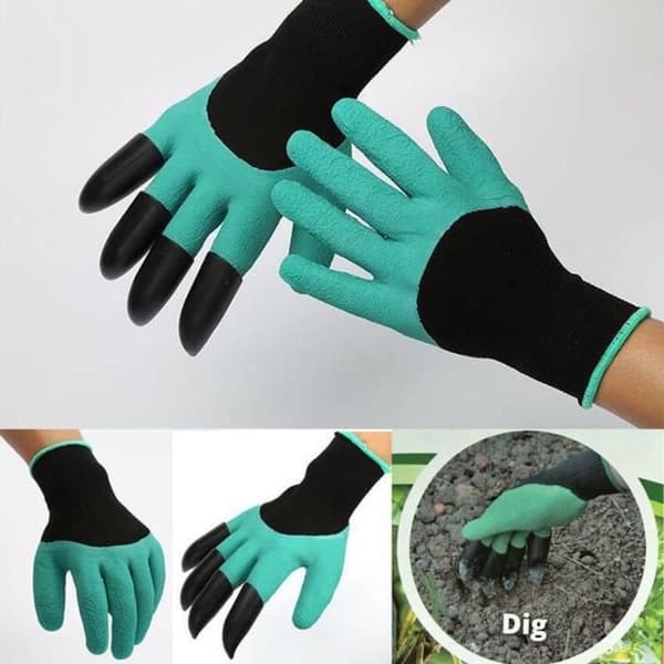 Havehandsker med kløer til nem såning