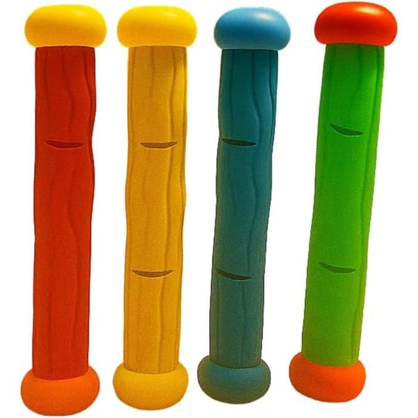Sæt med 4 Multifarvede Dykkerstænger til Pool Vandleg til Svømmeundervisning