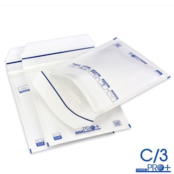 Bubbelkuvert - ENVELOPPEBULLE - 50-pack - Format C/3 - Vit - Optimal skydd Vit