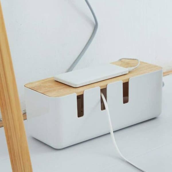 Kabelopbevaringsboks, kabelboks til stikdåser, skjuler elektriske ledninger fra fjernsyn, computere