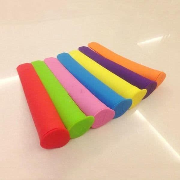 Popsicle-form - Push Up silikone - Individuelle propper - Multifarvet - 20 x 4 cm