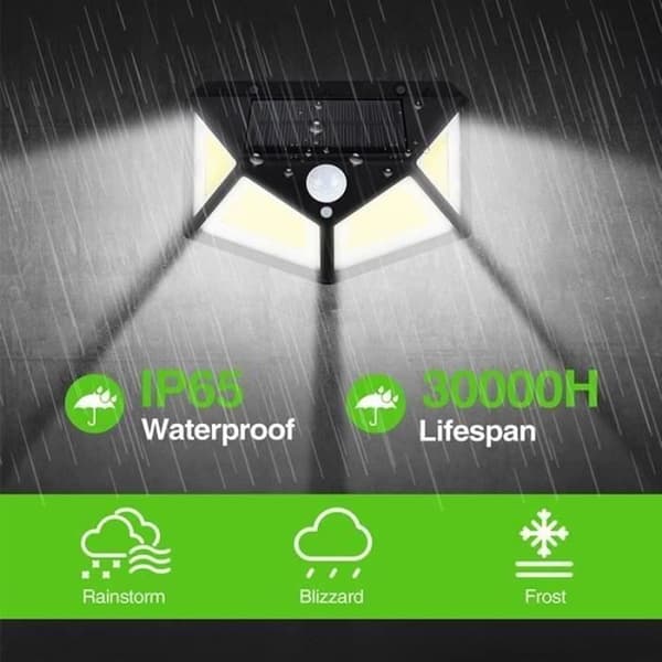 Solcellehave lampe - CA12449 - 100 LED - Vandtæt - Bevægelsessensor - 3 lysindstillinger