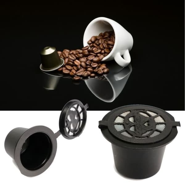 Genopladelig kapsel med ske til NESPRESSO Espresso kaffe