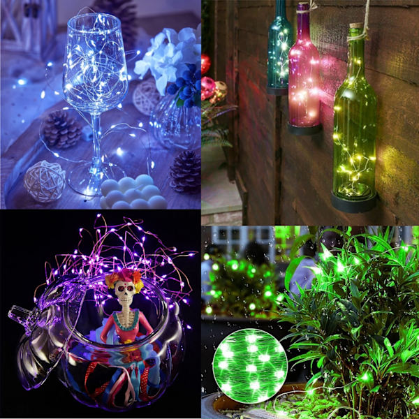 Inomhus, fest, bröllop, jul, födelsedag, blommor, 3 lägen, 1 m, 39 tum, 10-pack miniled-koppartrådsljusslinga None+0.5W XJN100C