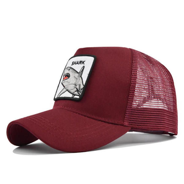 Herrar haj patch baseball keps, casual bomullskeps, andningsbar mesh, lastbilschaufför 1 No,