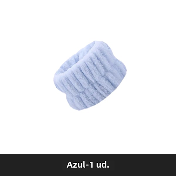 Tvätta handleder med mjuka mikrofiberband, ansiktshandledsskydd, absorberande, fuktbeständiga Blue -1pc No,