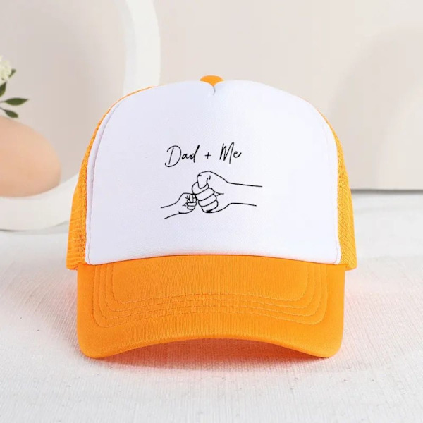 Retro DAD+ME basebollkeps, andningsbar justerbar broderad mesh solhatt, hiphop solhatt, trendig Yellow and white No,