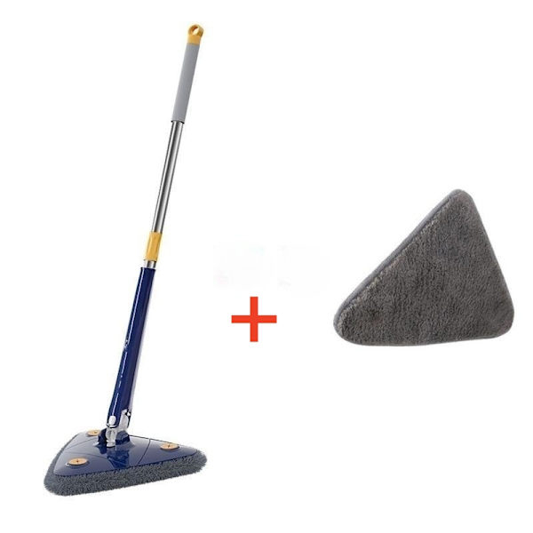 Kraftfull triangulär mopp, 360 graders teleskopisk roterande tillbehör, justerbar, absorberande, lämplig för både torr och våt användning 1 piece No,